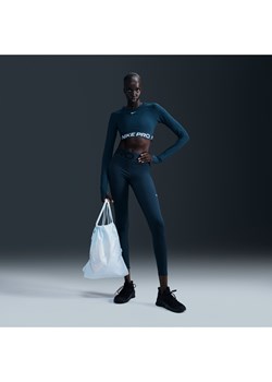 Damskie legginsy o pełnej długości z wysokim stanem Nike Pro Sculpt - Niebieski ze sklepu Nike poland w kategorii Spodnie damskie - zdjęcie 173984938
