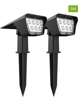 lumisky Lampy solarne LED (2 szt.) "Curtis" w kolorze czarnym na trzonku - wys. 31,5 cm - id: 11237981 - marki Lumisky - 173986519 lumisky Lampy solarne LED (2 szt.) "Curtis" w kolorze czarnym na trzonku - wys. 31,5 cm ze sklepu Limango Polska w kategorii Oświetlenie ogrodowe - zdjęcie 173986519