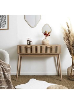 THE HOME DECO FACTORY Konsola &quot;Klaus&quot; w kolorze jasnobrązowym - 100 x 80 x 35 cm ze sklepu Limango Polska w kategorii Meble - zdjęcie 173987236