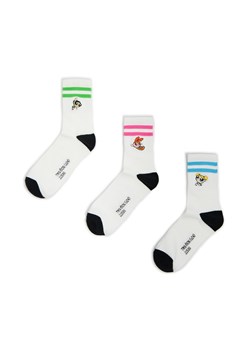Cropp - 3 pack skarpet The Powerpuff Girls - biały ze sklepu Cropp w kategorii Skarpetki damskie - zdjęcie 173987565