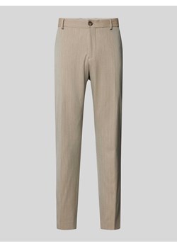 Spodnie do garnituru o kroju slim fit z kieszeniami z tyłu model ‘PETER’ ze sklepu Peek&Cloppenburg  w kategorii Spodnie męskie - zdjęcie 173989539