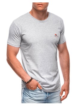 T-shirt męski z nadrukiem 1989S - szary ze sklepu Edoti w kategorii T-shirty męskie - zdjęcie 173990245