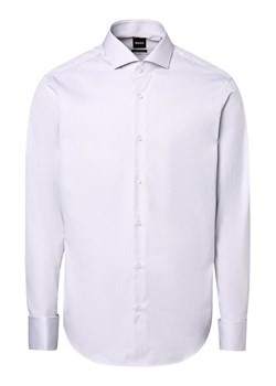 BOSS Koszula męska - H-JOE-spread-DC-214 Mężczyźni Regular Fit Bawełna jasny szary wypukły wzór tkaniny ze sklepu vangraaf w kategorii Koszule męskie - zdjęcie 173990599