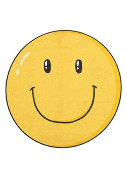The Wild Hug Dywanik łazienkowy &quot;Smiley&quot; w kolorze żółtym - Ø 50 cm ze sklepu Limango Polska w kategorii Akcesoria łazienkowe - zdjęcie 173992287