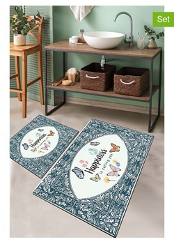 Colourful Cotton Dywaniki łazienkowe (2 szt.) ze wzorem ze sklepu Limango Polska w kategorii Akcesoria łazienkowe - zdjęcie 173992568