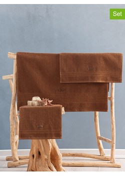 Colorful Cotton 3-częściowy zestaw ręczników &quot;Wellness&quot; w kolorze jasnobrązowym ze sklepu Limango Polska w kategorii Ręczniki - zdjęcie 173993057