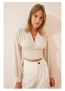 Happiness Istanbul Bluzka w kolorze kremowym ze sklepu Limango Polska w kategorii Bluzki damskie - zdjęcie 173993419