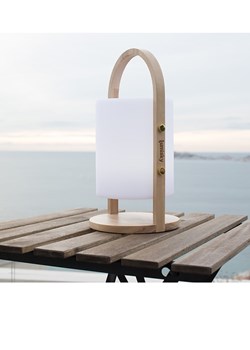 lumisky Lampa dekoracyjna LED &quot;Woody&quot; w kolorze białym - wys. 39 x Ø 18 cm ze sklepu Limango Polska w kategorii Dekoracje i akcesoria ogrodowe - zdjęcie 173993756