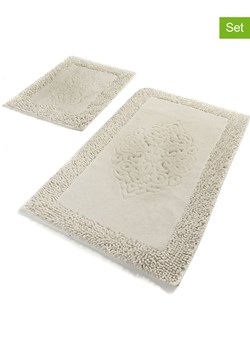 Colourful Cotton Dywaniki łazienkowe (2 szt.) &quot;Piante&quot; w kolorze kremowym ze sklepu Limango Polska w kategorii Akcesoria łazienkowe - zdjęcie 173993906