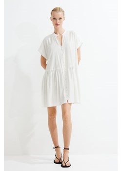 H & M - Kreszowana sukienka tunikowa - Biały ze sklepu H&M w kategorii Sukienki - zdjęcie 173995128