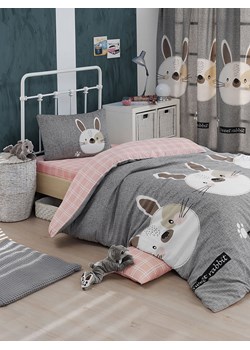 Colorful Cotton Komplet pościeli &quot;Tavsancik&quot; w kolorze szaro-jasnoróżowym ze sklepu Limango Polska w kategorii Pościel dziecięca - zdjęcie 173996238