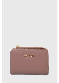 Twinset portfel damski kolor różowy 242TB7047 ze sklepu ANSWEAR.com w kategorii Portfele damskie - zdjęcie 173998617