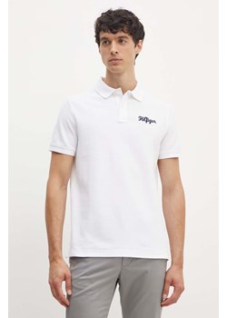 Tommy Hilfiger polo bawełniane kolor biały z aplikacją MW0MW35603 ze sklepu ANSWEAR.com w kategorii T-shirty męskie - zdjęcie 173998627