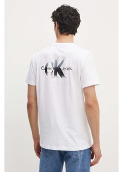 Calvin Klein Jeans t-shirt bawełniany męski kolor biały z nadrukiem J30J325683 ze sklepu ANSWEAR.com w kategorii T-shirty męskie - zdjęcie 173998847