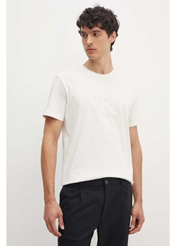 Calvin Klein Jeans t-shirt bawełniany męski kolor beżowy z aplikacją J30J325916 ze sklepu ANSWEAR.com w kategorii T-shirty męskie - zdjęcie 173998858