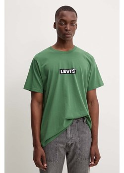 Levi&apos;s t-shirt bawełniany męski kolor zielony z nadrukiem A2082 ze sklepu ANSWEAR.com w kategorii T-shirty męskie - zdjęcie 173998888