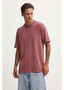 Superdry t-shirt bawełniany męski kolor bordowy melanżowy M1012186A-XL2 ze sklepu ANSWEAR.com w kategorii T-shirty męskie - zdjęcie 173998908