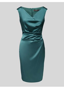 Sukienka koktajlowa o długości do kolan z marszczeniem ze sklepu Peek&Cloppenburg  w kategorii Sukienki - zdjęcie 173999317