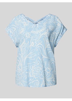 T-shirt z dekoltem w zaokrąglony serek ze sklepu Peek&Cloppenburg  w kategorii Bluzki damskie - zdjęcie 173999379