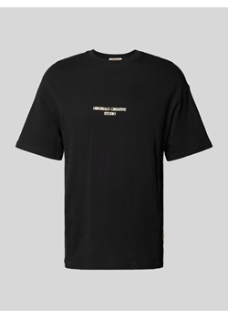 T-shirt o kroju oversized z prążkowanym,okrągłym dekoltem model ‘NOTO’ ze sklepu Peek&Cloppenburg  w kategorii T-shirty męskie - zdjęcie 173999829