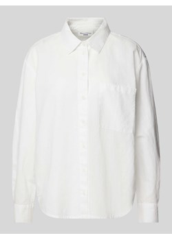 Lniana bluzka z kieszenią na piersi ze sklepu Peek&Cloppenburg  w kategorii Koszule damskie - zdjęcie 173999925