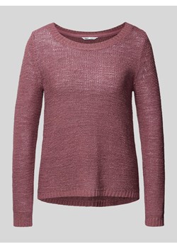 Sweter z dzianiny z okrągłym dekoltem model ‘GEENA’ ze sklepu Peek&Cloppenburg  w kategorii Swetry damskie - zdjęcie 174000299