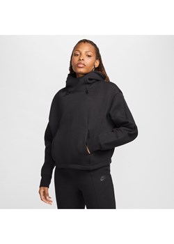 Damska bluza z kapturem oversize Nike Sportswear Tech Fleece - Czerń ze sklepu Nike poland w kategorii Bluzy damskie - zdjęcie 174000869