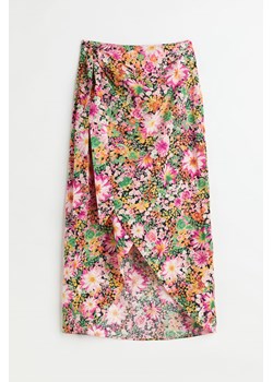 H & M - Kopertowa spódnica z domieszką lyocellu - Czarny ze sklepu H&M w kategorii Spódnice - zdjęcie 174000967