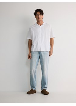 Reserved - Koszula comfort z lnem - biały ze sklepu Reserved w kategorii Koszule męskie - zdjęcie 174003848