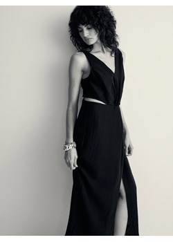 Reserved - Sukienka z lyocellu z wycięciami - czarny ze sklepu Reserved w kategorii Sukienki - zdjęcie 174003958