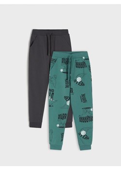 Sinsay - Spodnie dresowe jogger 2 pack - zielony ze sklepu Sinsay w kategorii Spodnie chłopięce - zdjęcie 174005208