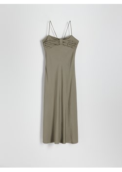Reserved - Sukienka z wiskozy - zielony ze sklepu Reserved w kategorii Sukienki - zdjęcie 174005708