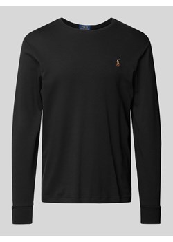 Bluzka z długim rękawem o kroju custom slim fit z okrągłym dekoltem ze sklepu Peek&Cloppenburg  w kategorii T-shirty męskie - zdjęcie 174006009