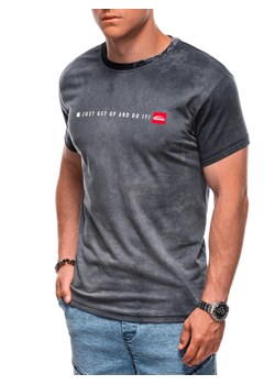 T-shirt męski z nadrukiem 1993S - grafitowy ze sklepu Edoti w kategorii T-shirty męskie - zdjęcie 174006428