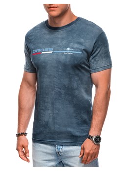T-shirt męski z nadrukiem 1992S - niebieski ze sklepu Edoti w kategorii T-shirty męskie - zdjęcie 174006437
