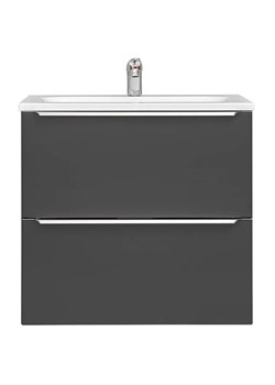 Podwieszana szafka łazienkowa z umywalką - Malta 4S Czarny mat 60 cm ze sklepu Edinos.pl w kategorii Szafki i regały łazienkowe - zdjęcie 174007708