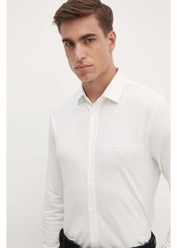 Armani Exchange koszula męska kolor biały regular z kołnierzykiem klasycznym 6DZCHJ ZJEAZ ze sklepu ANSWEAR.com w kategorii Koszule męskie - zdjęcie 174008405