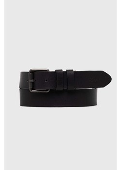 Pepe Jeans pasek skórzany TATE BELT męski kolor czarny PM021028 ze sklepu ANSWEAR.com w kategorii Paski męskie - zdjęcie 174008798