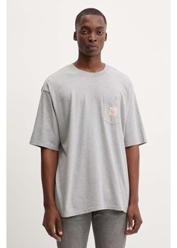 Levi&apos;s t-shirt bawełniany męski kolor szary gładki A5850 ze sklepu ANSWEAR.com w kategorii T-shirty męskie - zdjęcie 174008986