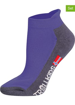 Trollkids Skarpety turystyczne (2 pary) &quot;Hiking Low Cut Socks II&quot;  w kolorze fioletowym ze sklepu Limango Polska w kategorii Skarpetki dziecięce - zdjęcie 174009796