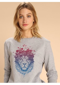 WOOOP Bluza &quot;Floral Lion&quot; w kolorze szarym ze sklepu Limango Polska w kategorii Bluzki damskie - zdjęcie 174009878