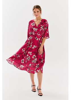 Sukienka midi Glossy Cranberry XS ze sklepu NAOKO w kategorii Sukienki - zdjęcie 174012237