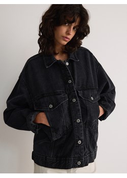 Reserved - Kurtka jeansowa oversize - czarny ze sklepu Reserved w kategorii Kurtki damskie - zdjęcie 174013728