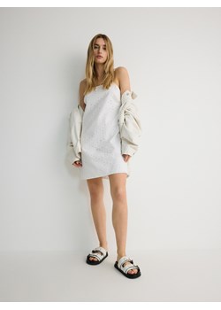 Reserved - Ażurowa sukienka mini - biały ze sklepu Reserved w kategorii Sukienki - zdjęcie 174013876