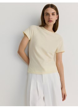 Reserved - T-shirt w sportowym stylu - jasnożółty ze sklepu Reserved w kategorii Bluzki damskie - zdjęcie 174013929