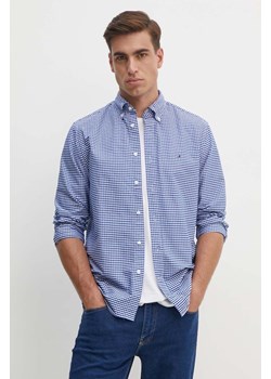 Tommy Hilfiger koszula bawełniana męska kolor niebieski regular z kołnierzykiem button-down MW0MW36395 ze sklepu ANSWEAR.com w kategorii Koszule męskie - zdjęcie 174014168