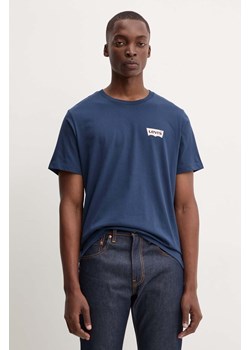 Levi&apos;s t-shirt bawełniany męski kolor niebieski z nadrukiem ze sklepu ANSWEAR.com w kategorii T-shirty męskie - zdjęcie 174014247