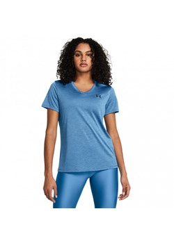 Damska koszulka treningowa Under Armour Tech SSV- Twist - niebieska ze sklepu Sportstylestory.com w kategorii Bluzki damskie - zdjęcie 174015337