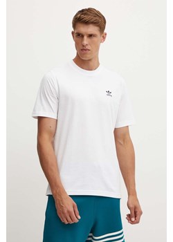 adidas Originals t-shirt bawełniany męski kolor biały gładki IZ2098 ze sklepu ANSWEAR.com w kategorii T-shirty męskie - zdjęcie 174018209