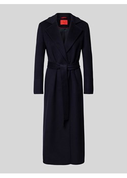 Płaszcz lniany z wiązanym paskiem model ‘Longrun’ ze sklepu Peek&Cloppenburg  w kategorii Płaszcze damskie - zdjęcie 174019186